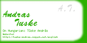 andras tuske business card
